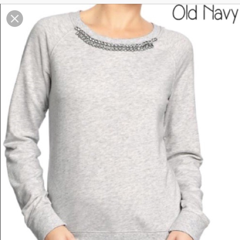 Old Navy maternity sweatshirt  jeweled neckline
